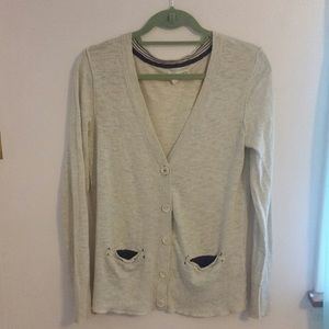 Aeropostale Beige Cardigan Sweater
